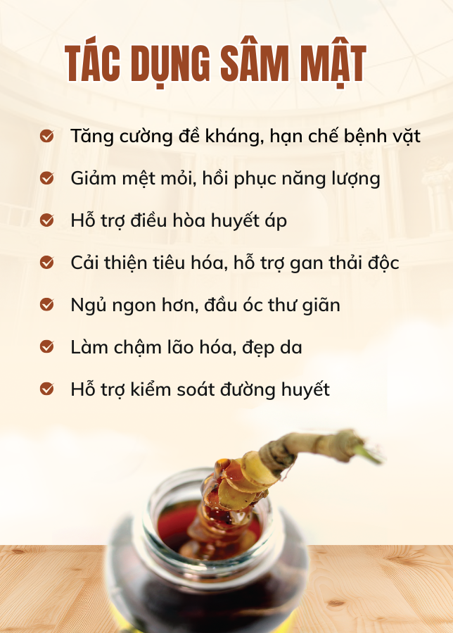 C&ocirc;ng dụng của s&acirc;m Ngọc Linh ng&acirc;m mật ong
